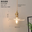 Axyaa Nordic Style Copper Pendant Light with Glass Shade - Modern Hanging Lamp