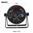 Axyaa 4PCS Aluminum Alloy LED Flat Par RGBW/RGBWA+UV DMX512 Disco Stage Lights