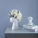 Axyaa Creative Nordic Human Head Ceramic Vase for Home Decor and Flower Arrangement