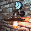 Axyaa Vintage Iron Water Pipe Wall Lamp - Rust Plated E27 Sconce Lighting