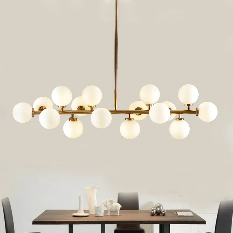 Designer Molecule Glass Pendant Lamp for Living Room by Axyaa