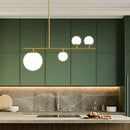 Axyaa Nordic Black Golden Glass Chandelier for Home Decor