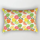 Axyaa Daisy Flower Rectangular Lumbar Cushion Cover for Bedside, Living Room, and Car