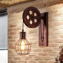 Axyaa Vintage Industrial Wall Sconces Pulley Lamp for Bedroom Mirror - Retro LED Light