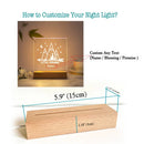 Axyaa Personalized 3D Name Nightlight USB Lamp - Kids' Bedroom Christmas Gift