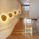 Axyaa Round Wooden Wall Lamp for Modern Nordic Interior Setting