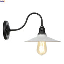 Axyaa Vintage Industrial Wall Light Sconce LED - White Antique Bedroom Stair Porch