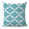 Axyaa Blue Geometric Cotton Linen Pillow Cover for Luxury Home Decor