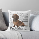 Axyaa Dachshund Dog Velvet Cushion Cover for Living Room Sofa - Home Decor Pillowcase