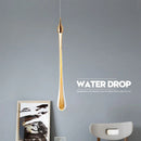 Axyaa Nordic LED Crystal Chandelier, Modern Simple Water Drop Design for Bedroom and Bar Decor