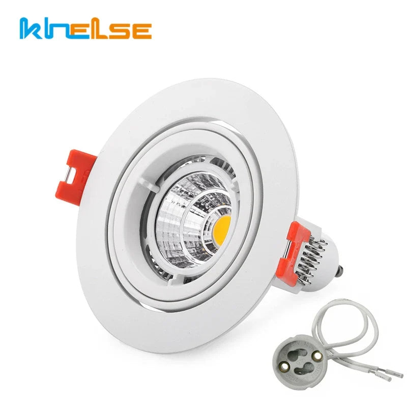 Axyaa Adjustable Round LED Downlight with MR16 GU10 Socket Spot Fixture