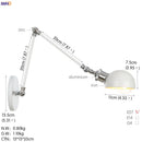 Axyaa Industrial Retro Adjustable Swing Arm Wall Lamp Sconce