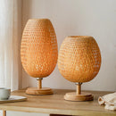 Axyaa Bamboo Table Lamp with E27 Lamp Holder for Modern Indoor Lighting
