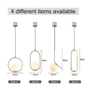 Axyaa Nordic White Glass Ball Pendant Lights for Dining & Bar