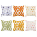 Axyaa Floral Cushion Cover - Pink Purple Yellow Green Pillow for Living Room Bed Sofa