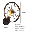 Retro Loft Wheel Wall Lamp by Axyaa - Creative Personality Light for Restaurant, Bar, Bedroom