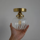 Axyaa Glass Ball Wall Sconce LED Pull Chain Switch Modern Nordic Stair Bedroom Mirror