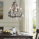 Axyaa Vintage Metal Chandelier with Crystal Lustre - Classic Country Style Hallway Hanging Lights