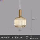Axyaa Nordic Glass Pendant Light for Bedroom Dinning Living Room - Modern LED Hanglamp