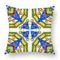Axyaa Watercolor Geometric Flowers Polyester Cushion Cover Sofa Throw Pillow Cover
