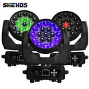 Axyaa Beam+Wash RGBW Zoom Moving Head Lights 19x15W for DJ Party Stage Disco