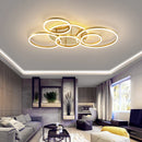 Axyaa Dimmable Modern LED Chandelier in White/Black/Gold for Living, Bedroom, Study Room