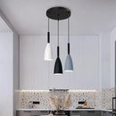 Axyaa Nordic LED Pendant Light Iron & Wood Chandelier for Home Restaurant Bar
