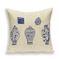 Axyaa Monkey Floral Pillow Cover - Vibrant Flower Vase Home Decor