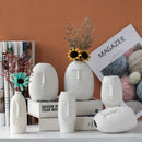 Axya Nordic Ceramic Flower Vase: Rustic Modern Home Decor & Room Decoration