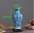 Axyaa Blue White Porcelain Antique Ceramic Vase Home Table Decor Pot Craft