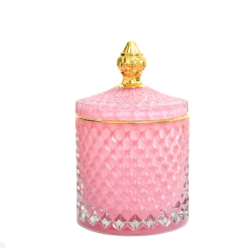 Axya Crown Crystal Storage Jar with Lid for Aroma Candles and Jewelry