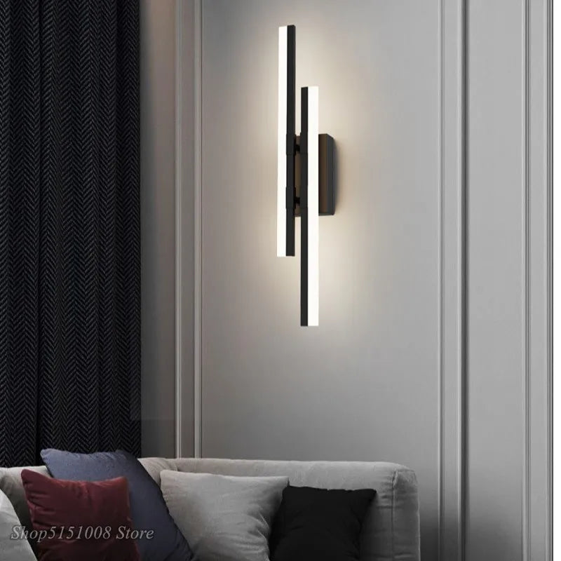 Axyaa Modern Nordic LED Wall Lamp Strip for Living Room Bedroom Decor