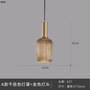 Axyaa Nordic Glass Pendant Light for Bedroom Dinning Living Room - Modern LED Hanglamp