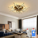 Axyaa Modern LED Chandelier - White/Black - Living Room Bedroom Fixtures