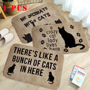 Axyaa Charming Cats Memory Foam Bath Mat - Anti-slip Coral Personalized Doormat