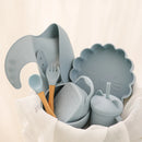 Axya Silicone Baby Feeding Set: Bowl, Spoon, Cup, Non-slip Dish, BPA-Free