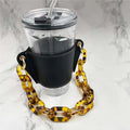 Axyaa PU Leather Water Bottle Holder With Strap - Stylish Beverage Cover
