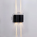 Axyaa Dual-Head LED Wall Light IP65 Waterproof Modern Aluminum Wall Lamp