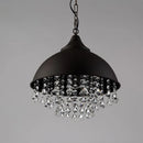 Axyaa Vintage Iron Crystal Chandelier Pendant Lamp