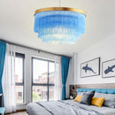 Axyaa Gold White Beige Cotton Thread Boho Chandelier