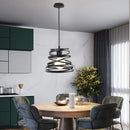 Axyaa Spiral Swirl Pendant Light - Modern Nordic Retro Loft Ribbon Shade.