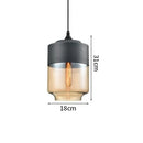 Nordic Modern LED Pendant Light Wood Color Glass Hanging Lamp Axyaa