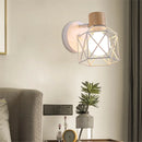 Axyaa LED White Wood Wall Lights Modern Sconce Nordic Design E27 Base Fixture