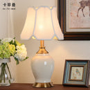 Axyaa Green Ceramic Table Lamp, Chinese-Inspired for Bedroom or Living Room