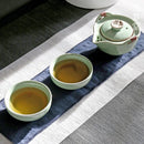 Axya Pale Green Ceramic Tea Set: Teapot, Cup, Travel-ready, Modern Design