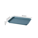 Axyaa Rectangular Nordic Plastic Tray for Tea Fruit Dessert Serving - Kitchen Dining Organizer