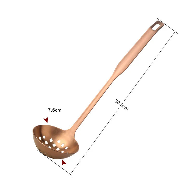 Axyaa 304 Stainless Steel Soup Spoon Colander Kitchen Utensil