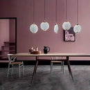 Axyaa Brass Minimalist Pendant Lamp Glass Round Light Fixture