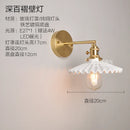 Axyaa Nordic Brass Wall Lamp Small Copper Glass LED Wall Sconce