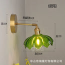 Axyaa Copper Glass Wall Lights Sconce LED Nordic Modern Bedroom Stair Lamp